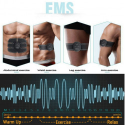 Body Shaper Intelligent Portable EMS Fitness Instrument USB Rechargeable Home Use Elitzia ETEMS824U