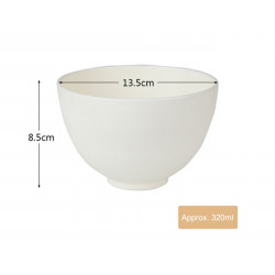Elitzia ETBWP001 Mask Tools Silicone Adjust Film Mask Bowl Beauty Salon Powder Necessary Supplies White Color 4 Size Options(S)