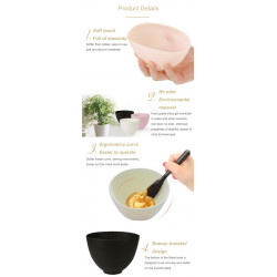 Elitzia ETBWP001 Mask Tools Silicone Adjust Film Mask Bowl Beauty Salon Powder Necessary Supplies Brown Color 4 Size Options(L)