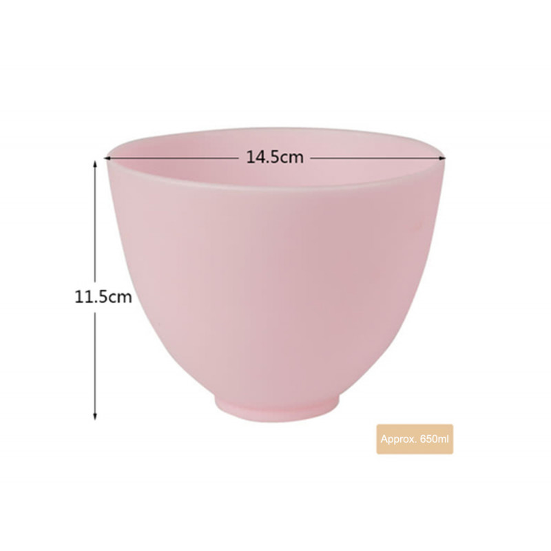Elitzia ETBWP001 Mask Tools Silicone Adjust Film Mask Bowl Beauty Salon Powder Necessary Supplies White Color 4 Size Options(S)