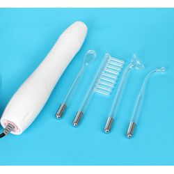 High Frequency Facial Machine Skin Acne Spot Wrinkles Remover Beauty Device With 4 Electrodes Red Color Elitzia ETSR001