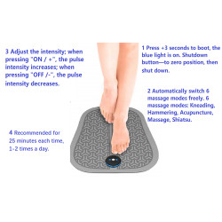 EMS Physical Therapy Massage Electric Sole USB Charging Vibration Massager Foot Therapy Machine  Pad Foot Pad Elitzia ET1082
