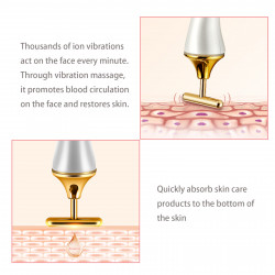 Golden Face Massage Stick T Shape Face lifting and Tightening Massager litzia ETKD9060