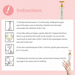 Golden Face Massage Stick T Shape Face lifting and Tightening Massager litzia ETKD9060