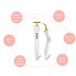 Golden Face Massage Stick T Shape Face lifting and Tightening Massager litzia ETKD9060