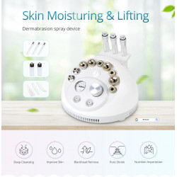 3 In 1 Diamond Dermabrasion Portable Face Peeling Acne Blackhead Removal Sprayer Skin Care Beauty Machine Elitzia ET22P3