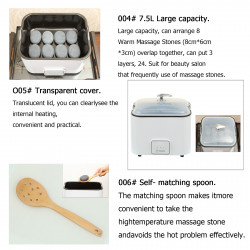Beauty Salon Body Massage Volcanic Stone Heater Massager For Back Elitzia ETPS325