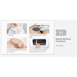 Body Shaper Electronic Muscle Stimulator Weight Loss Skin Tightening Fitness 2 in 1 EMS Training Machine Elitzia ETS33J1