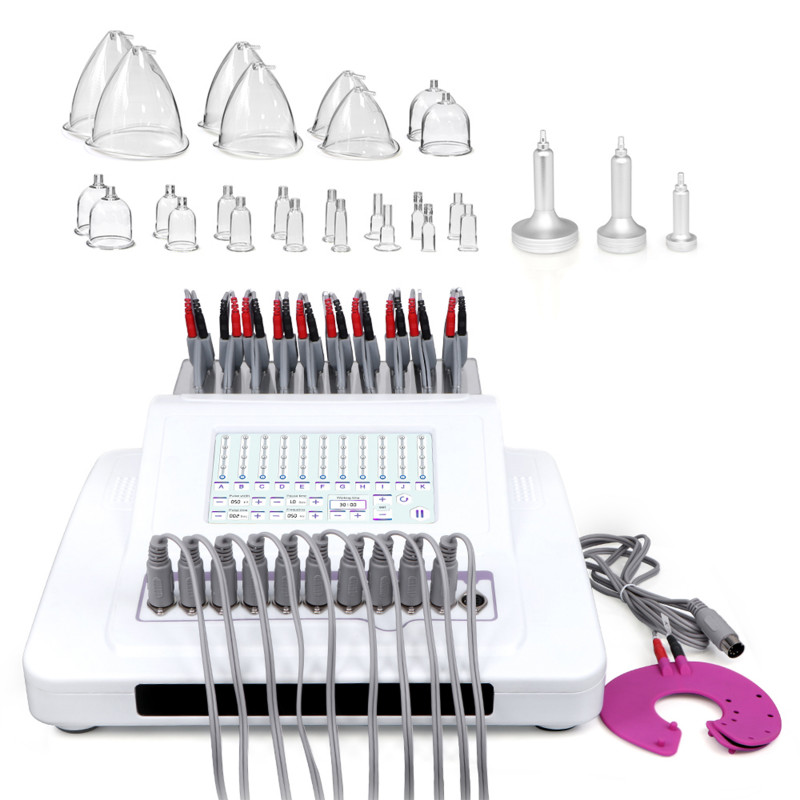 Elitzia Multifunctional EMS Vacuum Cupping Scraping Therapy Massage Beauty Machine  with 24 Cups and 3 Pumps ET3000