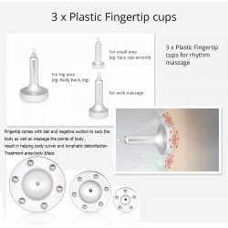 Vacuum Tonning Head For Vacuum Beauty Machine 5 Handles Per Set Metal Material With Roll Beads Spare Parts ET2188