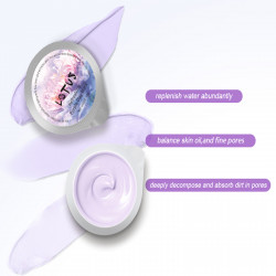 10 Set Facial Clay Skin Cleansing Mask Refreshing Purple Clay Mask Mini Package Easy to Carry Travel Ellitzia ETCM03 (Lotus)
