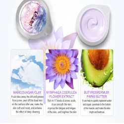 10 Set Facial Clay Skin Cleansing Mask Refreshing Purple Clay Mask Mini Package Easy to Carry Travel Ellitzia ETCM03 (Lotus)