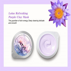 10 Set Facial Clay Skin Cleansing Mask Refreshing Purple Clay Mask Mini Package Easy to Carry Travel Ellitzia ETCM03 (Lotus)