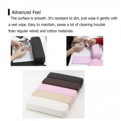 Elitzia Nail Rest Set Hand Rest For Nails PU Leather Salon Nail Hand Rest Cushion Manicure Tool ET28219 (Armrest Black)