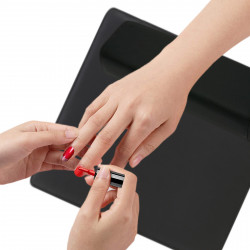Elitzia Nail Rest Set Hand Rest For Nails PU Leather Salon Nail Hand Rest Cushion Manicure Tool ET28219 (Armrest Black)
