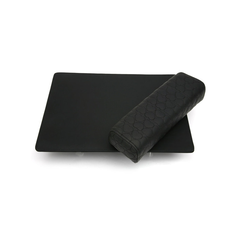 Elitzia Nail Rest Set Hand Rest For Nails PU Leather Salon Nail Hand Rest Cushion Manicure Tool ET28219 (Armrest Heart Black)