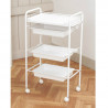 copy of Elitzia ETST17 Beauty Salon Rolling Trolley Storage Organizer Cart Simple 3 layers White Color