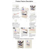 copy of Elitzia ETST17 Beauty Salon Rolling Trolley Storage Organizer Cart Simple 3 layers White Color