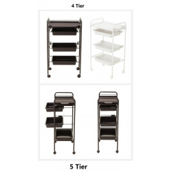 copy of Elitzia ETST17 Beauty Salon Rolling Trolley Storage Organizer Cart Simple 3 layers White Color