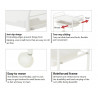 copy of Elitzia ETST17 Beauty Salon Rolling Trolley Storage Organizer Cart Simple 3 layers White Color