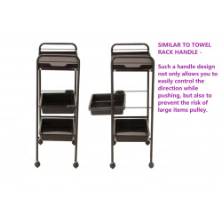 Elitzia ETST17 Beauty Salon Rolling Trolley Storage Organizer Cart Simple 4 layers Brown Color