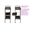 Elitzia ETST17 Beauty Salon Rolling Trolley Storage Organizer Cart Simple 4 layers Brown Color