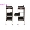 Elitzia ETST17 Beauty Salon Rolling Trolley Storage Organizer Cart Simple 4 layers Brown Color