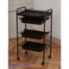 Elitzia ETST17 Beauty Salon Rolling Trolley Storage Organizer Cart Simple 4 layers Brown Color