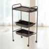 Elitzia ETST17 Beauty Salon Rolling Trolley Storage Organizer Cart Simple 4 layers Brown Color