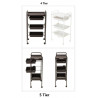 Elitzia ETST17 Beauty Salon Rolling Trolley Storage Organizer Cart Simple 4 layers Brown Color
