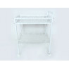 Beauty Salon Rolling Trolley Storage Organizer Cart Simple Elitzia White 2 Tier ETST18