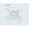 Beauty Salon Rolling Trolley Storage Organizer Cart Simple Elitzia White 2 Tier ETST18