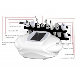 Face Care Skin Beauty 7 In1 High Frequency Vacuum RF Galvanic Skin Scrubber Multifunctional Beauty Salon Equipment Elitzia ETS07