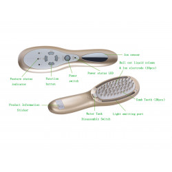 Elitzia ETSR1045 Detachable Electric Color Light Assistant Positive Anion Import Vibration Massage Anti-stripping Hair Comb