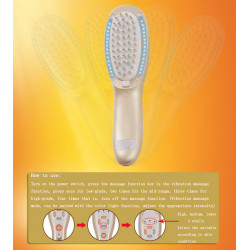 Elitzia ETSR1045 Detachable Electric Color Light Assistant Positive Anion Import Vibration Massage Anti-stripping Hair Comb