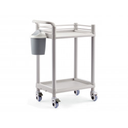 Salon Furniture Spa Beauty Trolley Rolling Cart With Waste Bin Two Or Three Layers 6 Types Optional Elitzia ET005(Gray 2 layers)