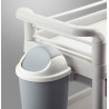 Salon Furniture Spa Beauty Trolley Rolling Cart With Waste Bin Three Layers With Drawer 6 Types Optional Elitzia ET005(Gray)