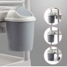 Salon Furniture Spa Beauty Trolley Rolling Cart With Waste Bin Three Layers With Drawer 6 Types Optional Elitzia ET005(Gray)