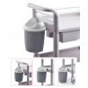 Salon Furniture Spa Beauty Trolley Rolling Cart With Waste Bin Three Layers With Drawer 6 Types Optional Elitzia ET005(Gray)