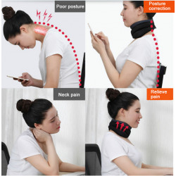 Breathable Neck Traction Collar Neck Massager Neck Protect Support Posture Corrector Elitzia ETNP16(red)