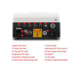 Body Shaper Weight Loss Skin Care Beauty Device 7 In 1 Ultrasonic Cavitation RF Vacuum Elitzia ETMS8001