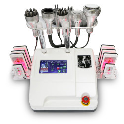 Body Shaper Weight Loss Skin Care Beauty Machine 8 In 1 Ultrasonic RF Led 8 Pads Elitzia ETMS8001S