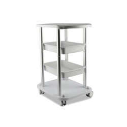 Beauty Salon Furniture Trolley Spa Styling Pedestal Rolling Cart 2 Storage Trays 4 Layers ABS Elitzia ETTRO5S