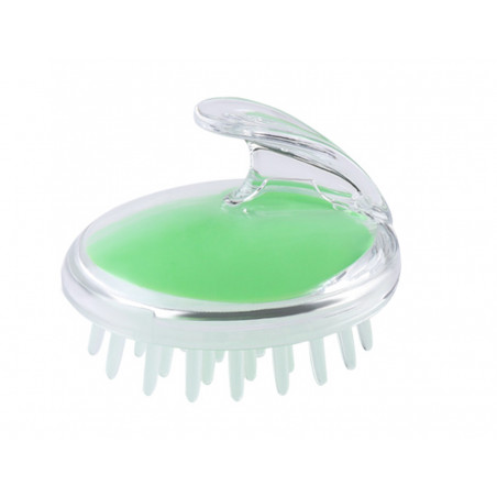 Plastic Silicone Head Massager Hair Comb Hair Massage Scalp Brush Shampoo Brush 3 Colors Optional Elitzia ETHSF12（Green）