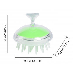 Plastic Silicone Head Massager Hair Comb Hair Massage Scalp Brush Shampoo Brush 3 Colors Optional Elitzia ETHSF12（Green）