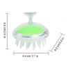 Plastic Silicone Head Massager Hair Comb Hair Massage Scalp Brush Shampoo Brush 3 Colors Optional Elitzia ETHSF12（Green）