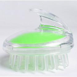 Plastic Silicone Head Massager Hair Comb Hair Massage Scalp Brush Shampoo Brush 3 Colors Optional Elitzia ETHSF12（Green）