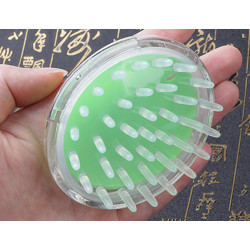 Plastic Silicone Head Massager Hair Comb Hair Massage Scalp Brush Shampoo Brush 3 Colors Optional Elitzia ETHSF12（Green）