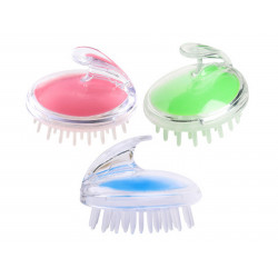 Plastic Silicone Head Massager Hair Comb Hair Massage Scalp Brush Shampoo Brush 3 Colors Optional Elitzia ETHSF12（Green）
