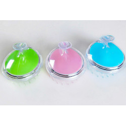 Plastic Silicone Head Massager Hair Comb Hair Massage Scalp Brush Shampoo Brush 3 Colors Optional Elitzia ETHSF12（Green）